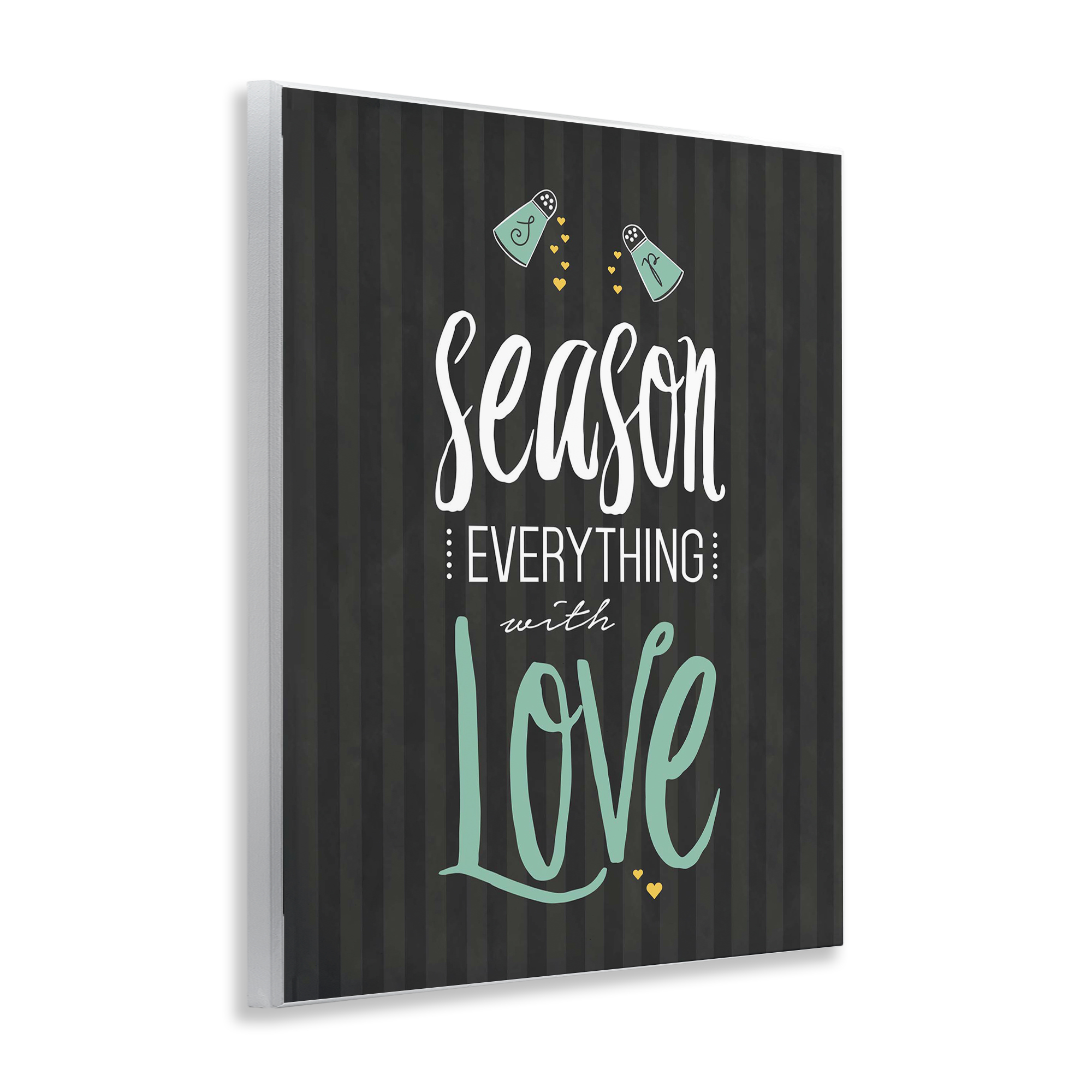 Season With Love Black & Green Wall Plaque Art, design by Lettered and Lined