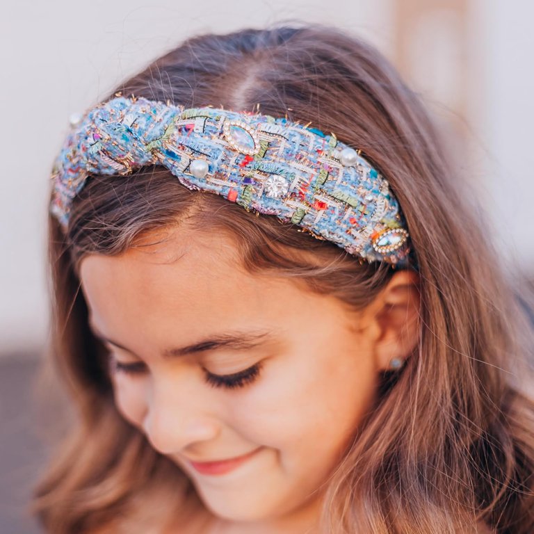 FROG SAC Knot Headbands for Girls - Embellished Pearl  display picture 3