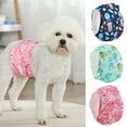 thumbnail image 3 of CSChome Pantalons Physiologiques pour Animaux de Compagnie Pantalons Menstruels pour Animaux Motifs de Dessin Animé Mignons Couches pour Chiens Réutilisables Haute Absorption, 3 of 7