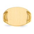 thumbnail image 4 of 14K Yellow Gold Ring Band Signet 15.0x16.5mm Closed Back Men's, Size 5, 4 of 5