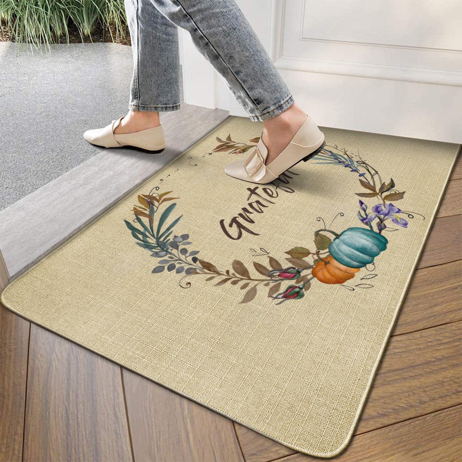 Spring Garden Hooked Door Mat