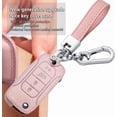 thumbnail image 4 of Key Fob Cover Compatible with Jeep Renegade 2015-2020 Keychain Case Holder Protector,long keychain-Pink, 4 of 8