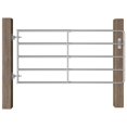 thumbnail image 1 of vidaXL 5 Bar Field Gate Steel (95-170)x90 cm Silver, 1 of 3