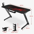 thumbnail image 4 of VANSPACE 44 Inch Ergonomic Gaming Desk, Z Shaped Office Computer Desk with Large Mouse Pad, PC Gamer Table with Gaming Handle Rack, Cup Holder and Headphone Hook, 4 of 7