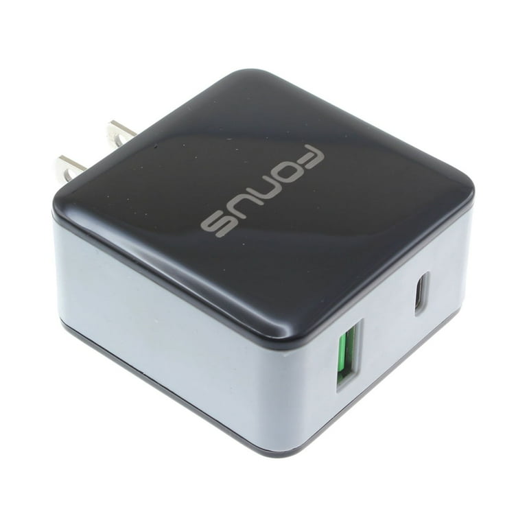 Ultra Slim Wireless Charger 10W Fast Charging Pad w 36W 2-Port USB