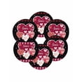 thumbnail image 7 of 15 Inch Round Placemats Set of 6, Black Valentines Day Non Slip Heat Insulation PP Table Mats, Love Hearts Romantic Farmhouse Washable Place Mats for Kitchen Dining Party Table Decor, 7 of 7
