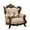 Walnut, variant on ACME Shalisa Fabric Upholstery Wingback Chair with Queen Anne Leg in Walnut