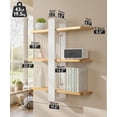 thumbnail image 2 of Gronda 3 Tier Wooden Floating Shelves Wall Mounted Shelf Unit for Living Room Bedroom, Easy Adjustable Hanging Shelves for Modern Home Wall Decor,20in, 2 of 9