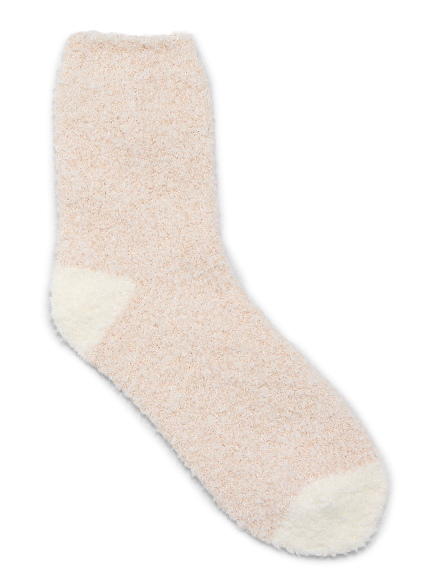 Joyspun Women's Double Layer Crew Lounge Socks, 3-Pack, Fits Shoe Sizes 4-10