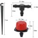 thumbnail image 2 of Aspersores versátiles, conexión de púas de 1_4 pulgadas con goteros de plástico, aspersores giratorios ajustables de 360 grados para uso generalizado en jardinería, la velocidad de riego lenta, 2 of 5