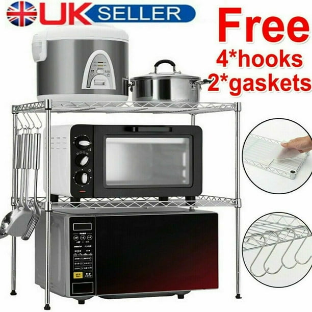 Microwave Shelf Countertop, Expandable and Height Adjustable Microwave