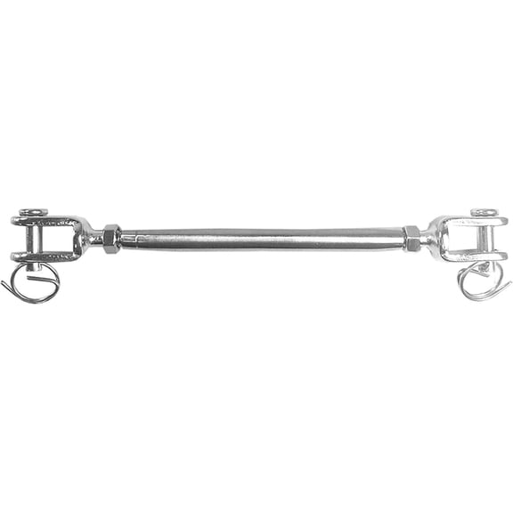 3/8" T316 Stainless Steel Jaw/Jaw Closed Body Turnbuckle for Wire Rope Cable - 1-Pack
