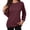 Wine, variant on Women's Long Sleeve Shirts Crew Neck Casual Tops Fashion Fall Basic Tunic Pullover Blouses