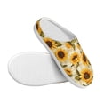 thumbnail image 3 of KLL Scottish Plaid Sunflower Pattern Adult Unisex Cozy Slippers,Fuzzy Slip-on Slippers TPR Sole Slippers Comfort Plush Home Footwear for Indoor & Outdoor-35/36, 3 of 7