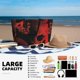 thumbnail image 5 of Disketp Red And Black Abstract Skull Bolsa de Playa de Gran Capacidad, Bolso Impermeable y a Prueba de Arena para Mujer, Ideal para Playa, Piscina y Natación, 5 of 7