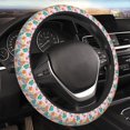 thumbnail image 5 of Logiee Tropical Plants Print Breathable Elastic Steering Wheel Cover, Non-Slip Stretch Steering Wheel Protector,Universal 15 Inch Fit Auto, Suvs, Truck, 5 of 6
