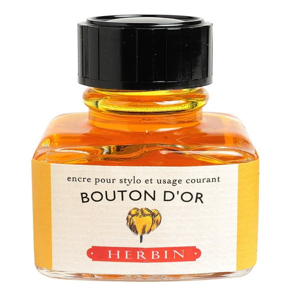 J. Herbin Fountain Pen Ink - 30 ml Bottled - Bouton d\'Or