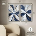 thumbnail image 5 of Blue Blossom Set Canvas Set of 2 Luxe Abstract Sets by Art Remedy, Silver Frame, 16 x 24, 5 of 6