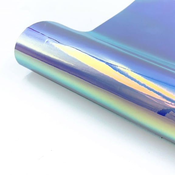 LEFTHIGH Home 12x10in Holographic Color Changing Heat Transfer Vinyl Roll DIY Iron On Vinyl for T Shirts Fabric Crafts Home Decor