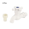 thumbnail image 2 of Grifo de agua de plástico Unique Bargains con manija cruzada y un solo pico G1/2 rosca macho 4 pcs, 2 of 3