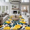 thumbnail image 3 of 5'x8' Area Rugs, Summer Lemon Indoor Outdoor Area Rug for Living Room Bedroom, Yellow Fruit Country Style Palm Leaves Washable Bathroom Rugs Kitchen Floor Carpet Mats Home Decor Aesthetic, 3 of 8