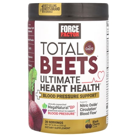Force Factor Total Beets® With CoQ10  Ultimate Heart Health  Black Cherry  8.99 oz (255 g)