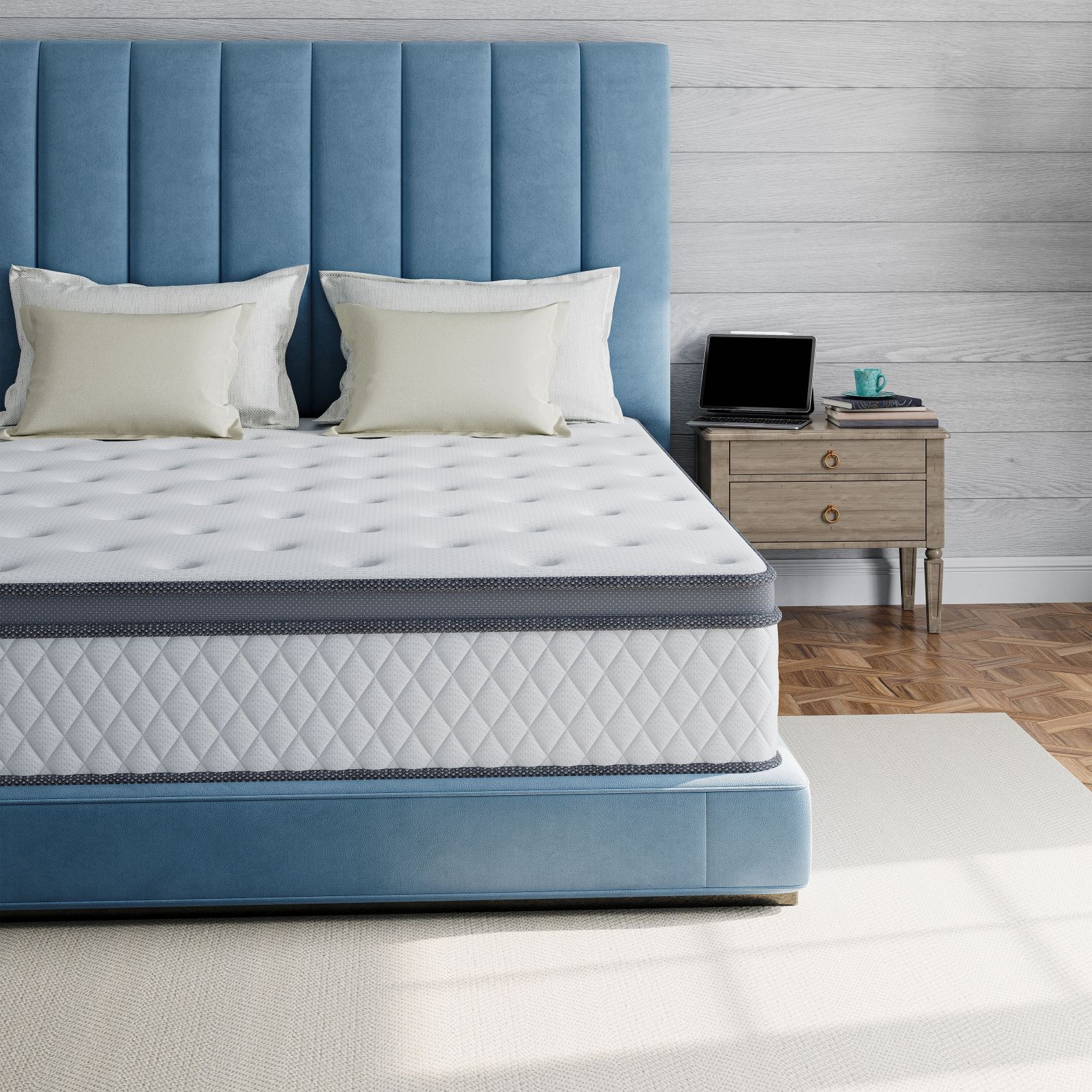 Babo Care Full Mattress, 12-Inch Memory Foam, Hybrid Mattress with Independent Pocket Springs, Isolated Motion, Pressure Relief, Mattress in a Box