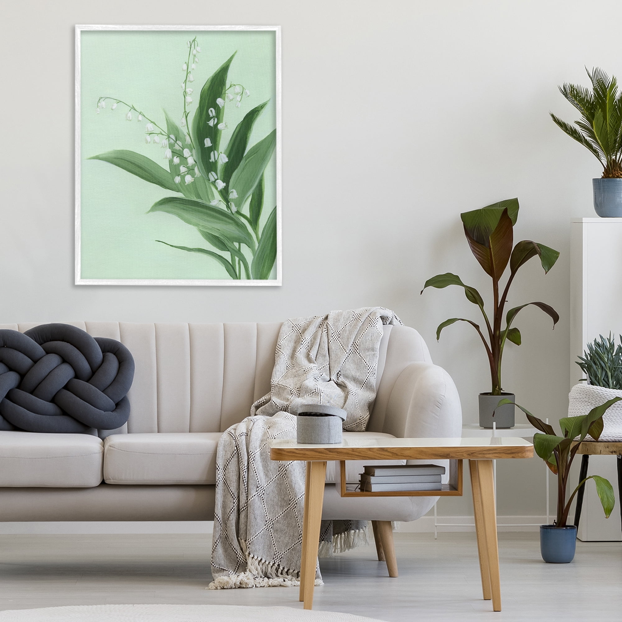 Stupell Industries Gentle Lily of Valley White Framed Giclee Art, design by Grace Popp
