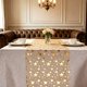 thumbnail image 5 of Camino de mesa de malla transparente dorada con lámina de estrellas – Mantel de poliéster transparente para decoración de mesas en bodas, fiestas, cumpleaños, días festivos y uso diario., 5 of 6