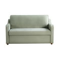 thumbnail image 2 of Serta Delphi Glam Convertible Loveseat with Full Size Sleeper, Sage Green Velvet Fabric, 2 of 16