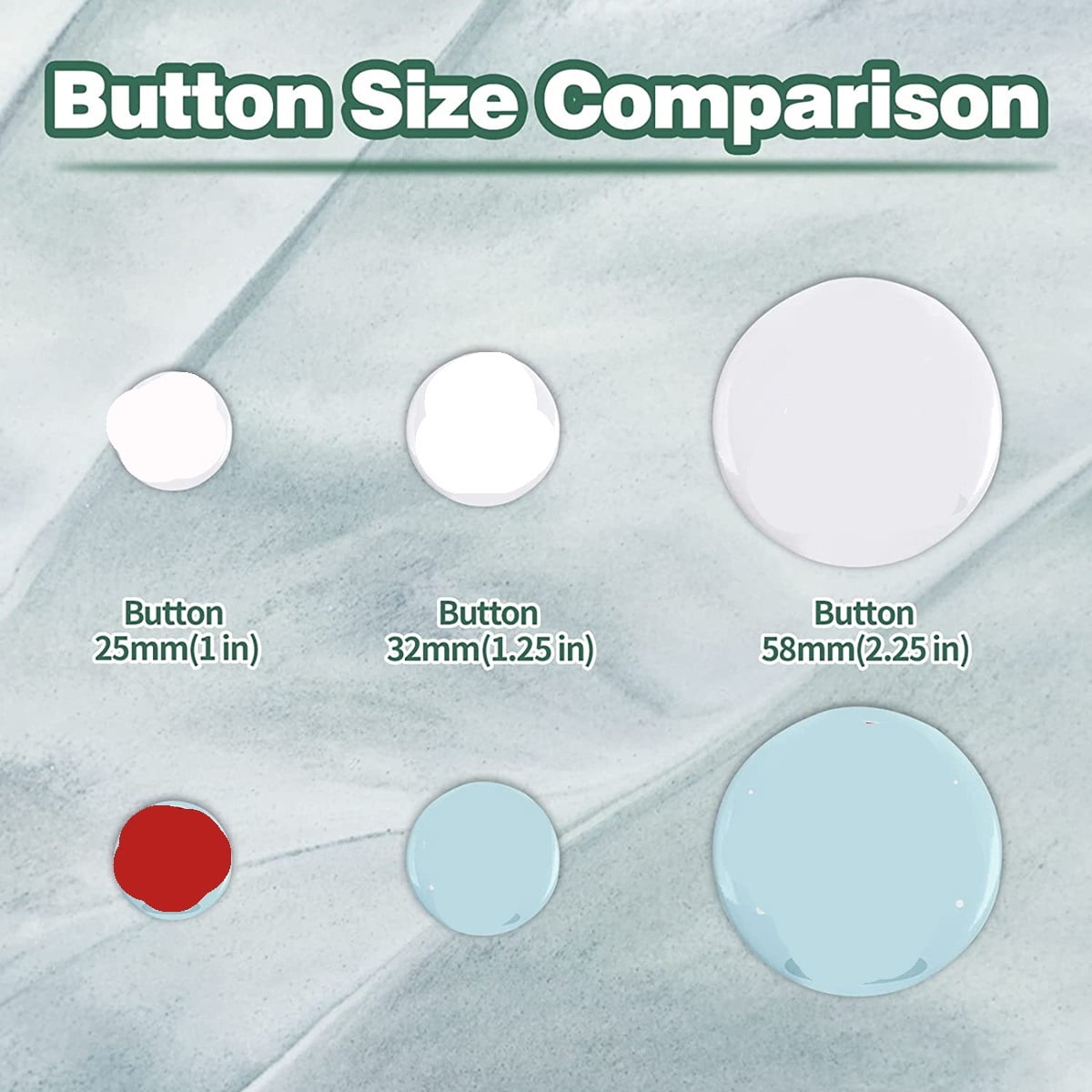 100Pcs Blank Badge Button Parts, DIY Pin Badges Set Button Maker Parts for Badge Press Machine ,Beginner-Friendly