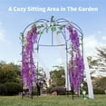 thumbnail image 4 of Metal Garden Arch, 81.3" Diameter x 114.2" High, Iron Birdcage-Shaped Garden Gazebo for Wedding Ceremony, Outdoor, Climbable Vine, Rose, Dark Rust Color, Black, 4 of 11