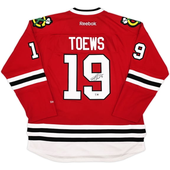 Chicago Blackhawks Jonathan Toews Autographed Red Reebok Premier Jersey Size XXL Beckett BAS Witness 250190