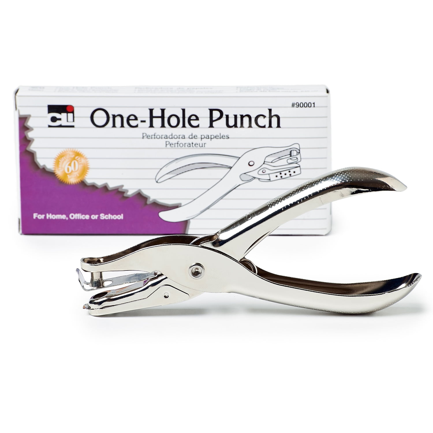 Charles Leonard One Hole Paper Punch with Metal Catcher, 12 Count