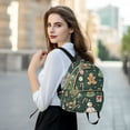 thumbnail image 6 of FORMRS Mini Backpack Purse for Women Travel Daypack Casual Shoulder Bag, Green Christmas Trees, 6 of 7