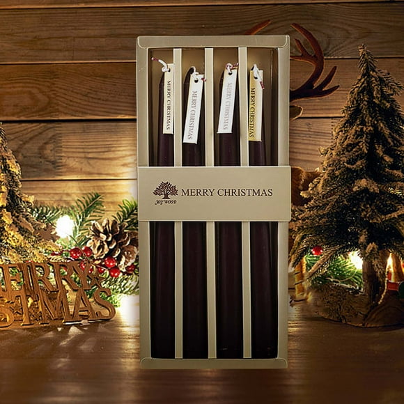 Xihbxyly Velas de Aromaterapia de Poste Largo, Aromas Lujosos, Diseño Elegante y Duradero, Perfectas para Banquetes, Fiestas y Navidad, Regalo Relajante, Juego de 4 Velas.