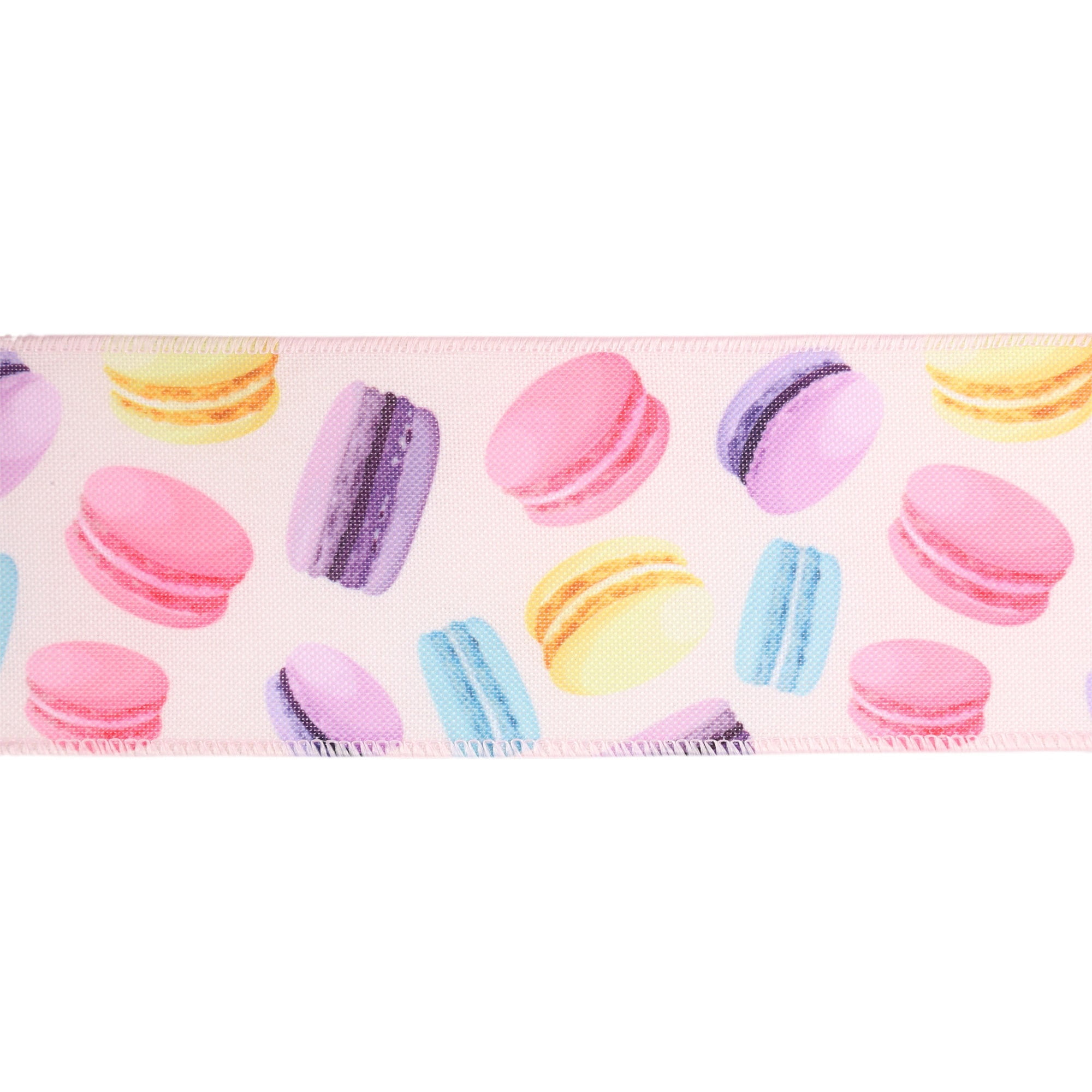 LaRibbons 2 1/2" Wired Ribbon, Pastel All Over Macaroon, 10 Yard Roll