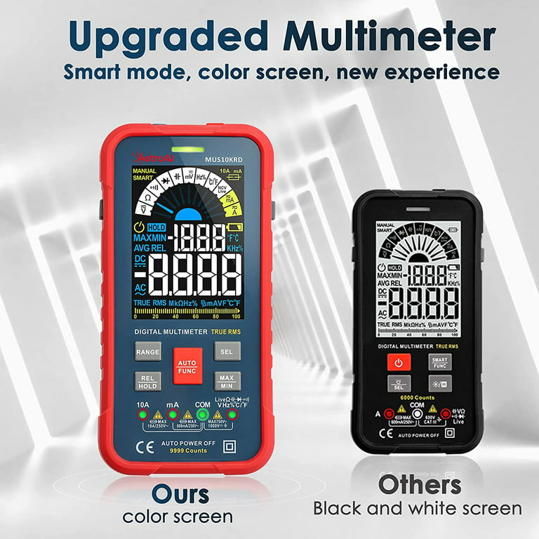 AstroAI 10000 Counts Digital Multimeter，TRMS Smart Tester, LCD