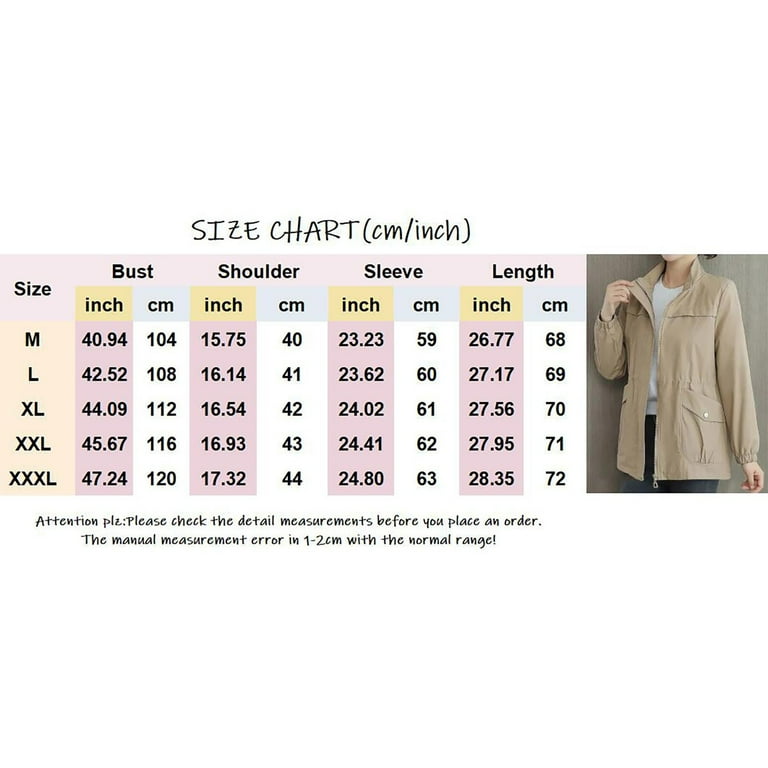 Fauean Women's Lightweight Jacket Mid Length Zipper Fauean Women's Lightweight Jacket Mid Length Zipper