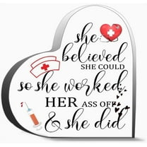 Nurse Appreciation Gifts For Women 4 Nurse Graduation Gifts Nurse Week Gifts Nursing Keepsakes Paper Thank You Gifts For Women Men, Decoration Heart Shape Acrylic Sign Gift