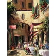 thumbnail image 2 of Fronckowiak, Art 12x14 Gold Ornate Wood Framed with Double Matting Museum Art Print Titled - Piazza, 2 of 4