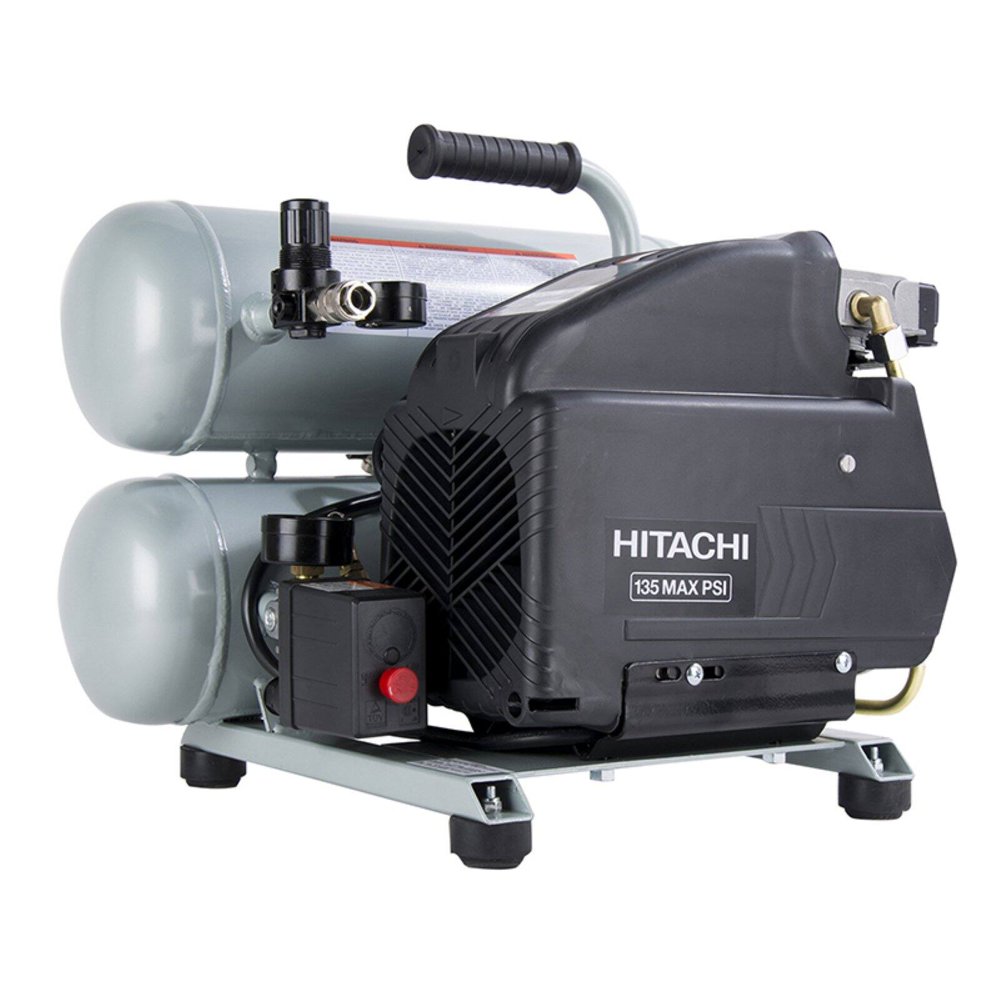 Hitachi 4 Gallon Portable Twin Stack Air Compressor