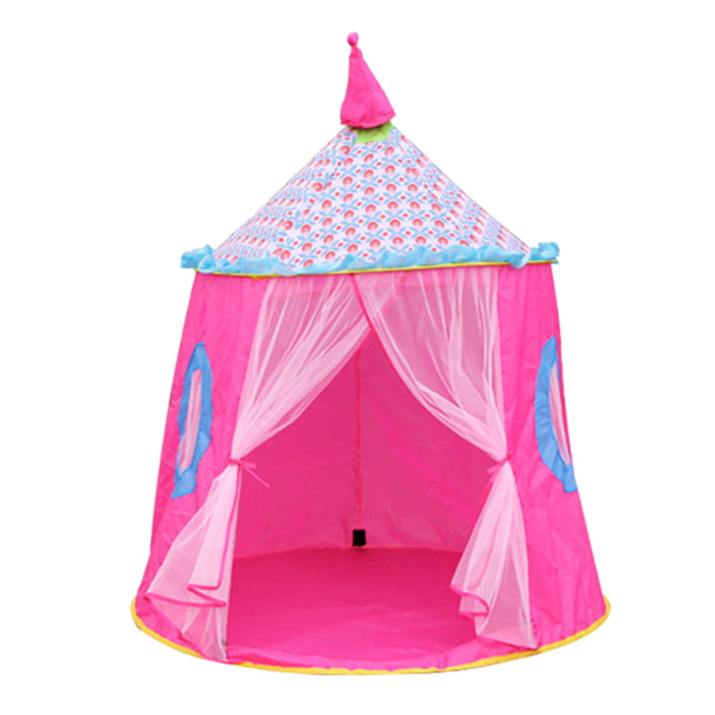 Kids Folding Space Tent House Castle Portable Bed for Indoor and Outdoor Plays 