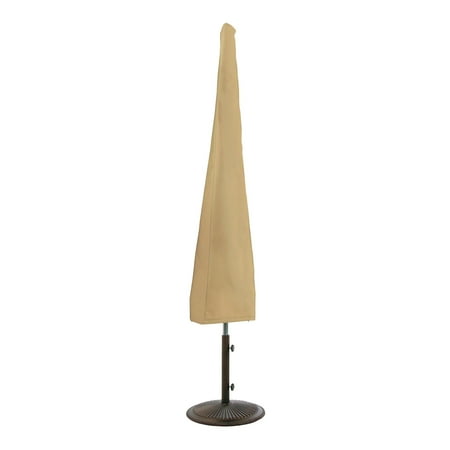 Patio Umbrella Covers With Zipper Classic Accessories Terrazzo® Patio Umbrella Cover - Water Resistant Outdoor Furniture Cover, 11' DIA or 8' Square, Sand ()