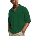 thumbnail image 2 of Yifymode Mens Polo Shirts Short Sleeve Loose Fit Golf Shirt with Pocket Casual Collared Shirt Textured Knit Tops Workout Shirts, 2 of 8