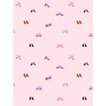 Barbie Heel Toss Removable Vinyl Wallpaper, Pink