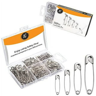 30 Pack Safety Pins , Durable, Silver Safety Pins Bulk, Rust
