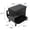 Black + Steel#698, variant on Rolling Creeper Garage Shop Seat with Three Built-in Drawers, Steel Tool Chest Stool for Mechanics, Black