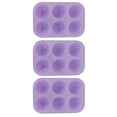 thumbnail image 3 of 3 moldes semiesféricos de silicona para hornear para chocolate, pudín, mousse, postre, herramientas de cocina, color morado, 3 of 14