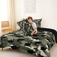 thumbnail image 4 of Manfei Western Camo Shark King Size Comforter Sets, Countryside Camouflage Comforters King Size, Green, Black Reversible, 3 Pieces, 1 Comforter and 2 Pillowcases, 4 of 7